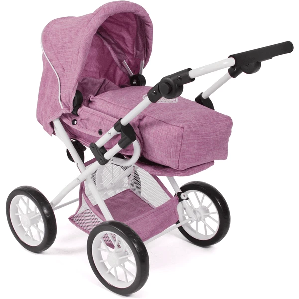 BAYER CHIC 2000 Kombi-Puppenwagen LENI Jeans Pink 1 BAYER CHIC 2000 Kombi-Puppenwagen LENI Jeans Pink