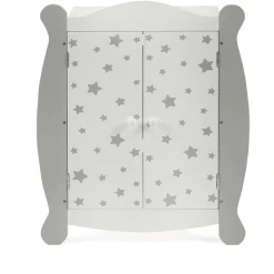 BAYER CHIC 2000 Puppen-Kleiderschrank Stars Grau