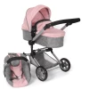 BAYER CHIC 2000 BAYER CHIC Kombi Puppenwagen LINUS Melange Grau Rosa