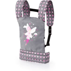 Bayer Design Puppen-Tragegurt, Grau/rosa, Mit Punkten Und Fee