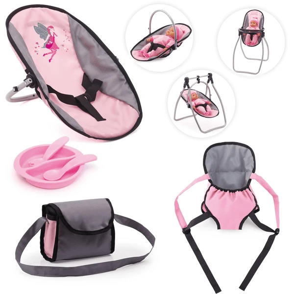 Bayer Design Zubehör-Set Vario Rosa/grau, Mit Fee 1 Bayer Design Zubehör-Set Vario Rosa/grau, Mit Fee