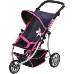Knorr Toys® Puppenbuggy Jogger Lio - "UMA. Das Einhorn Blue" Blau