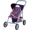Knorr Toys® Puppenbuggy Liba - "Pink Hearts" Blau