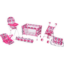 Knorr Toys® Puppenreise Set - 6-tlg. Rosa