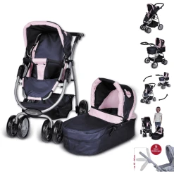 Knorr Toys® Puppenwagen Coco - "My Little Princess" Blau