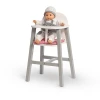 MUSTERKIND® Puppenhochstuhl Viola, Grau/weiß/altrosa