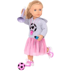 Our Generation Deluxe Outfit Fußball & Fashion Für 46 Cm Puppen Mehrfarbig