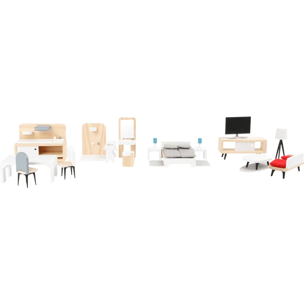 Small Foot® Puppenhausmöbel Komplett-Set 1 Small Foot® Puppenhausmöbel Komplett-Set